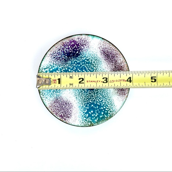 Vintage Enamelled Copper Trinket Dish - Picture 14 of 15